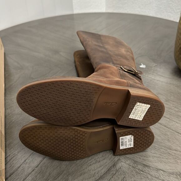 Clarks camzin branch womens tall leather knee-high boots (WIDE) - Picture 3 of 7